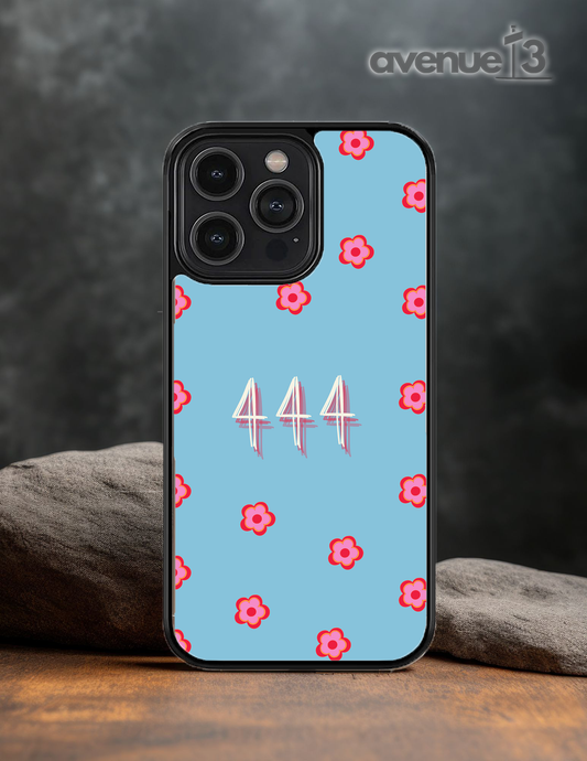 '444' Baby Blue Pink Flowers