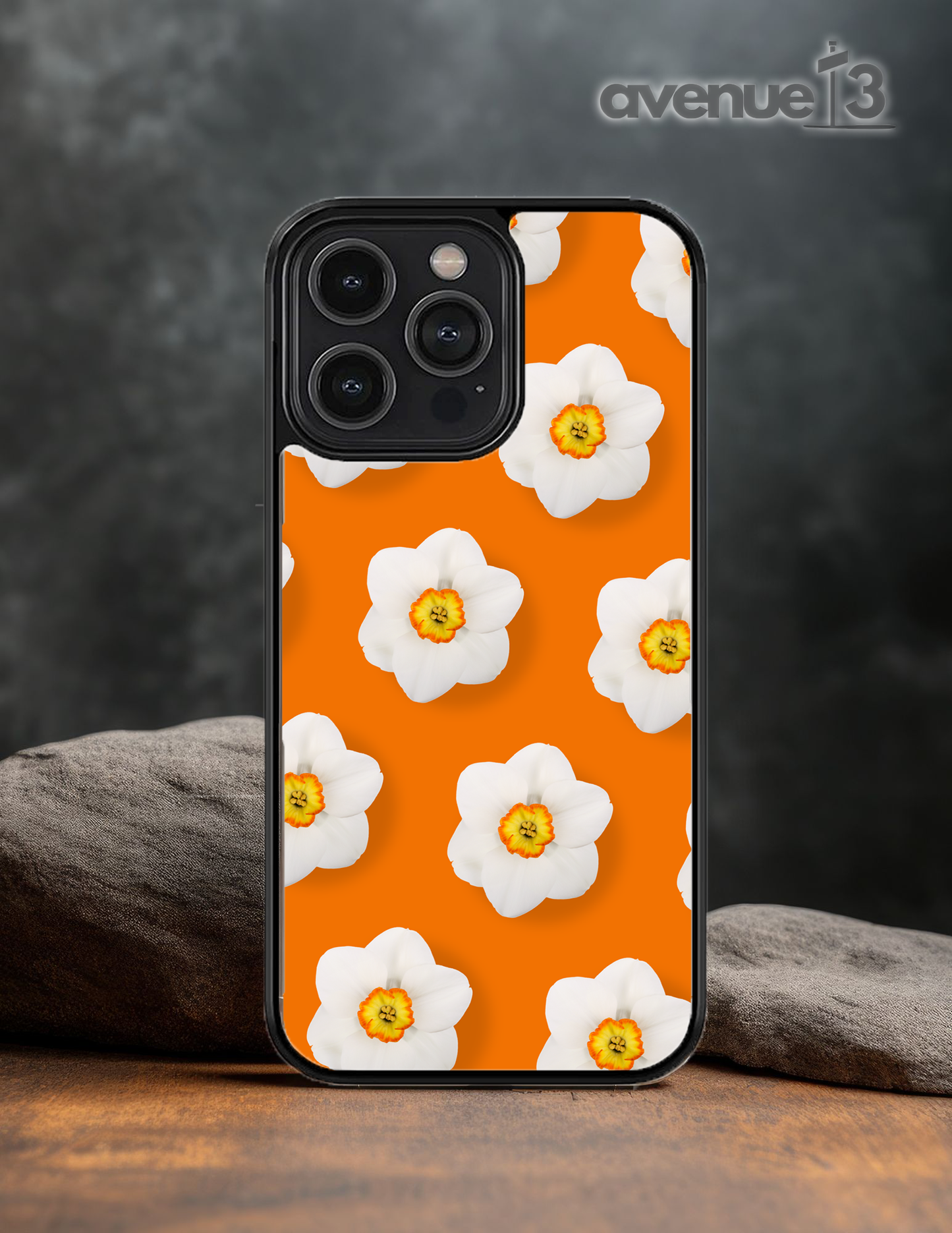 Spring Flowers - White & Orange